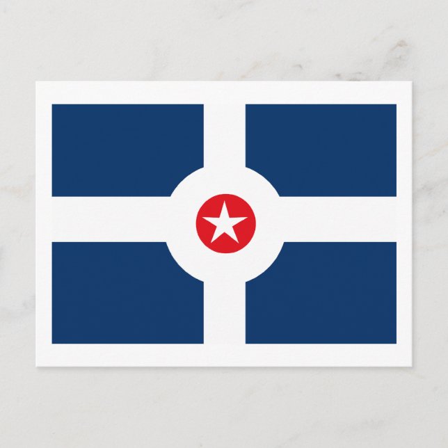 Cartão postal da bandeira de Indianapolis (Frente)