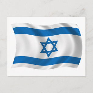 Cartão Postal da Bandeira de Israel