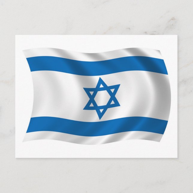 Cartão Postal da Bandeira de Israel (Frente)