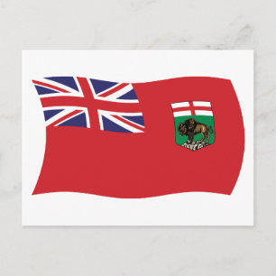 Cartão Postal da Bandeira de Manitoba