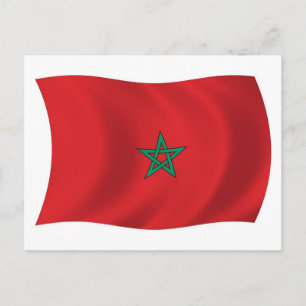 Cartão Postal da Bandeira de Marrocos