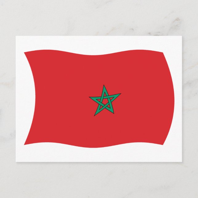 Cartão Postal da Bandeira de Marrocos (Frente)