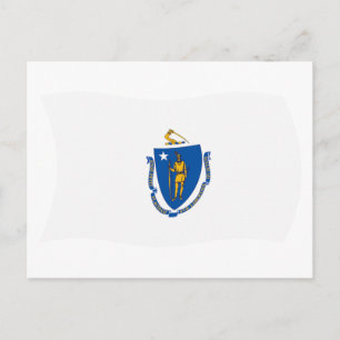Cartão Postal da Bandeira de Massachusetts
