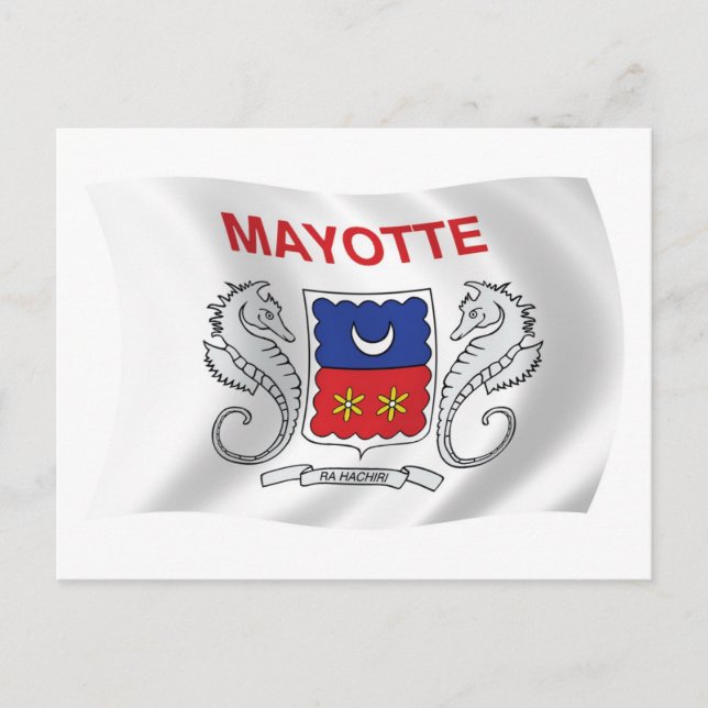Cartão Postal da Bandeira de Mayotte (Frente)