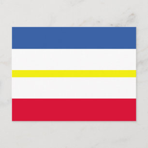 Cartão postal da bandeira de Mecklemburgo-Pomerâni
