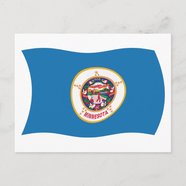 Cartão Postal da Bandeira de Minnesota (Frente)