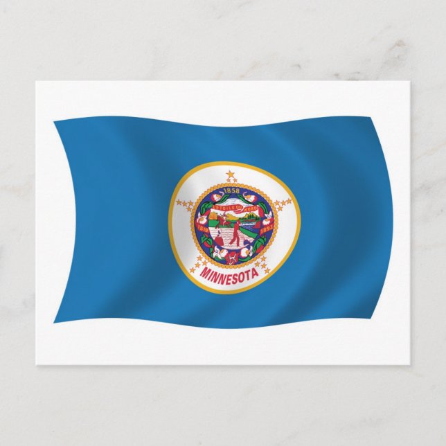 Cartão Postal da Bandeira de Minnesota (Frente)