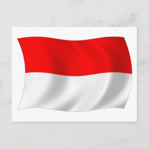 Cartão Postal da Bandeira de Mônaco