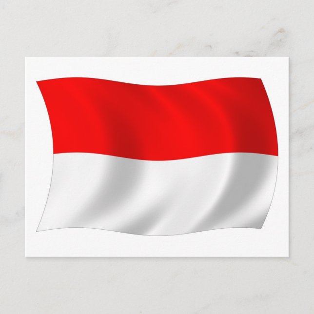 Cartão Postal da Bandeira de Mônaco (Frente)