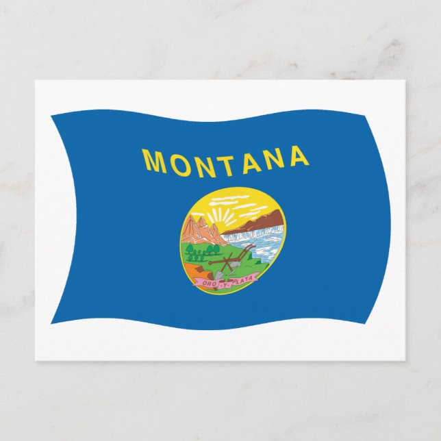 Cartão Postal da Bandeira de Montana (Frente)