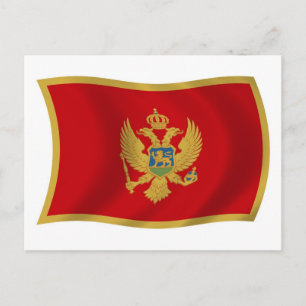 Cartão Postal da Bandeira de Montenegro