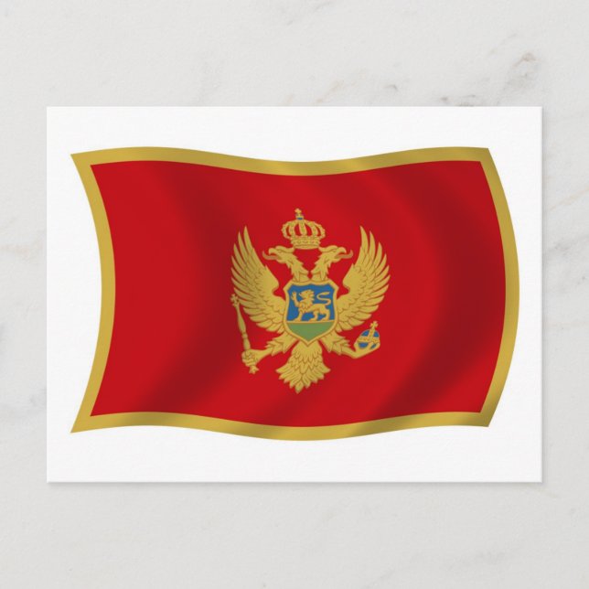 Cartão Postal da Bandeira de Montenegro (Frente)
