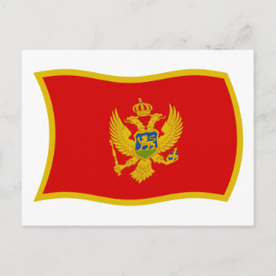 Cartão Postal da Bandeira de Montenegro