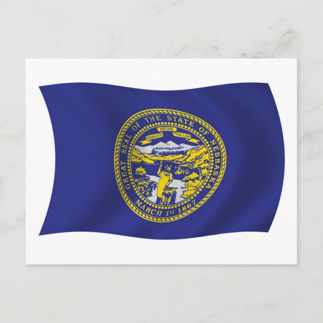 Cartão Postal da Bandeira de Nebraska (Frente)