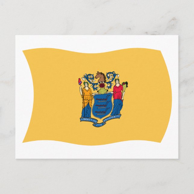 Cartão Postal da Bandeira de Nova Jersey (Frente)