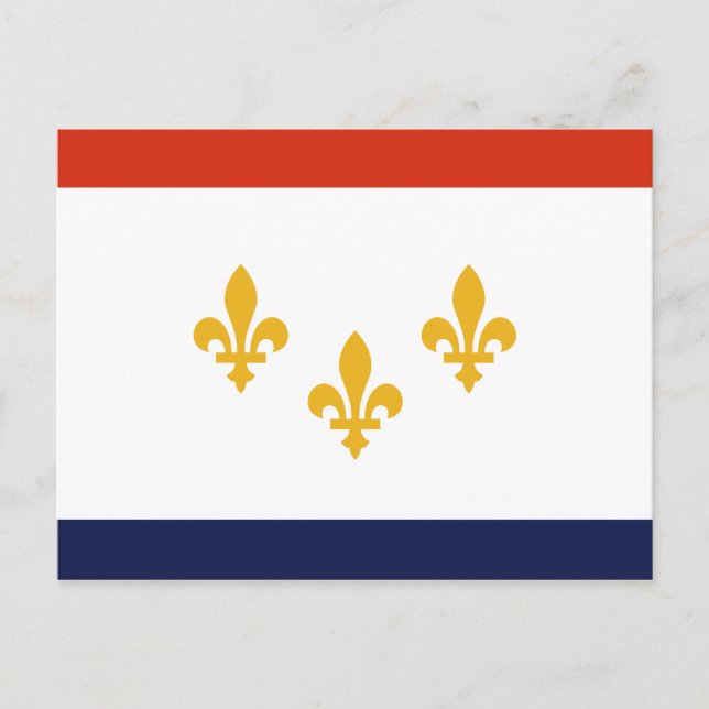 Cartão postal da bandeira de Nova Orleans, Louisia (Frente)