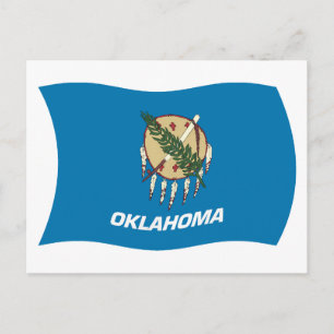 Cartão Postal da Bandeira de Oklahoma
