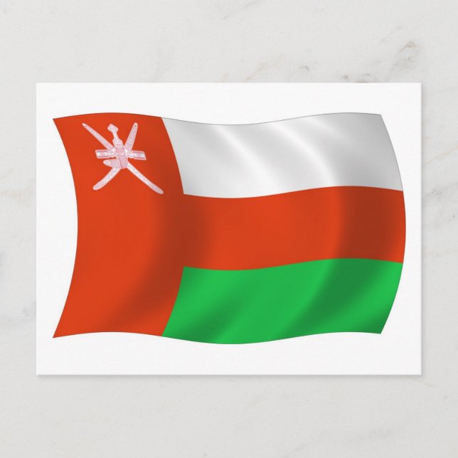 Cartão Postal da Bandeira de Omã (Frente)