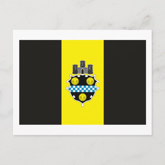 Cartão postal da bandeira de Pittsburgh (Frente)