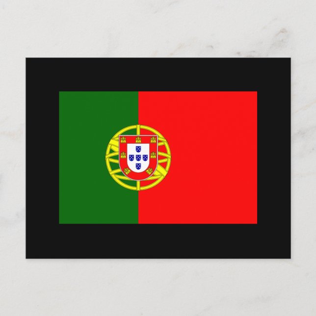 Cartão postal da Bandeira de Portugal (Frente)