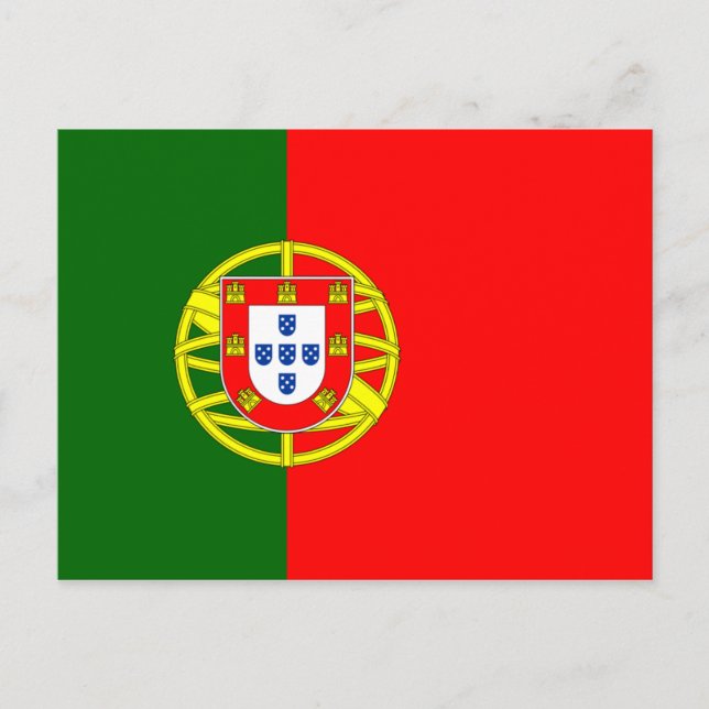 Cartão postal da Bandeira de Portugal (Frente)