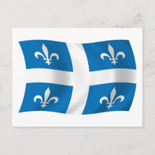 Cartão Postal da Bandeira de Quebec