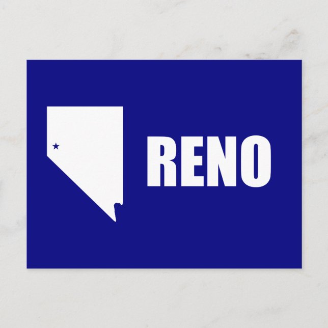 Cartão postal da bandeira de Reno, Nevada (Frente)