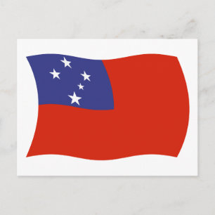 Cartão Postal da Bandeira de Samoa
