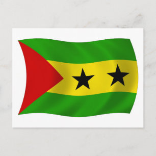 Cartão Postal da Bandeira de São Tomé e Príncipe