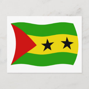 Cartão Postal da Bandeira de São Tomé e Príncipe