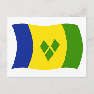 Cartão Postal da Bandeira de São Vicente e Granadi