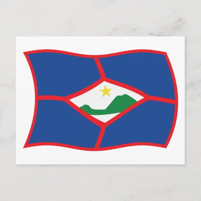 Cartão Postal da Bandeira de Sint Eustatius (Frente)