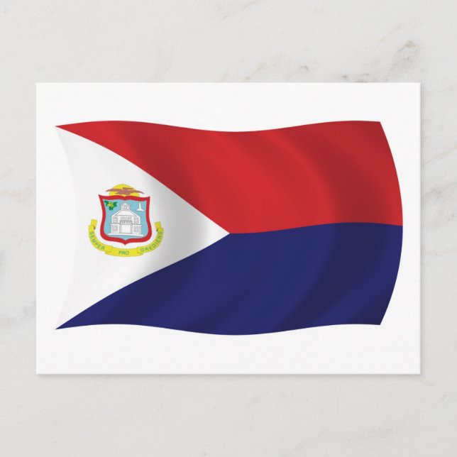 Cartão Postal da Bandeira de Sint Maarten (Frente)