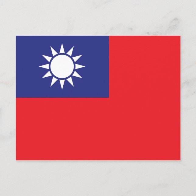 Cartão postal da bandeira de Taiwan (Frente)