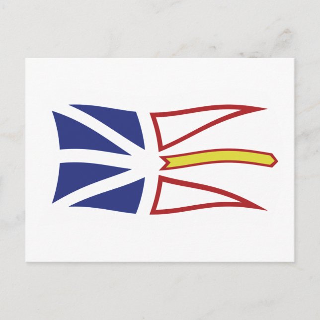 Cartão Postal da Bandeira de Terra Nova e Labrador (Frente)