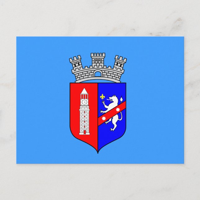 Cartão postal da bandeira de Tirana, Albânia (Frente)