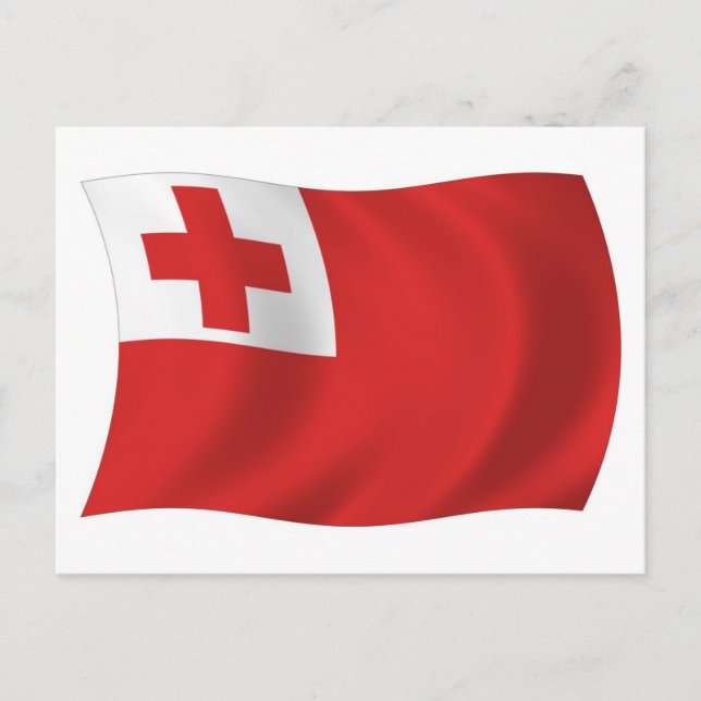 Cartão Postal da Bandeira de Tonga (Frente)