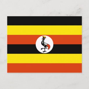Cartão Postal da Bandeira de Uganda