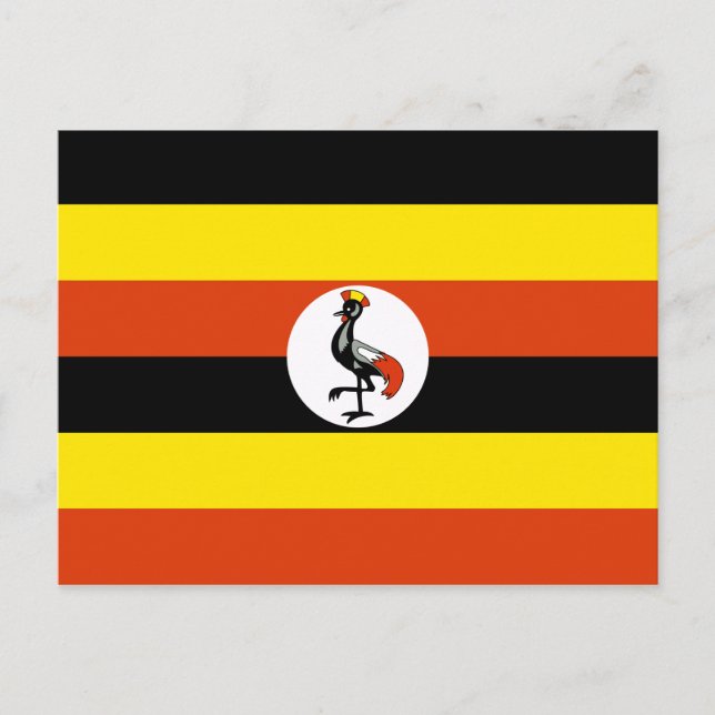 Cartão Postal da Bandeira de Uganda (Frente)