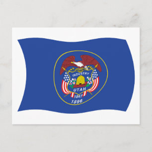 Cartão Postal da Bandeira de Utah