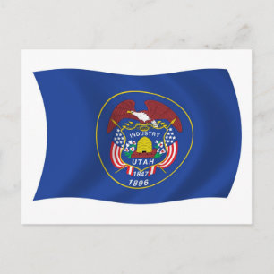 Cartão Postal da Bandeira de Utah