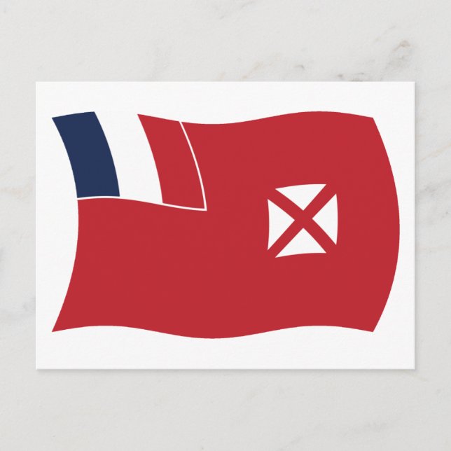Cartão Postal da Bandeira de Wallis e Futuna (Frente)