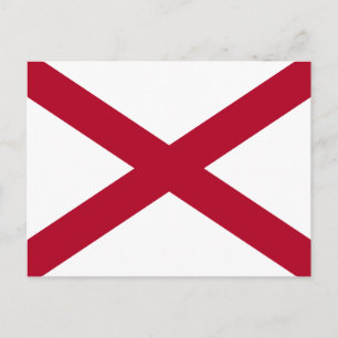cartão postal da bandeira do Alabama