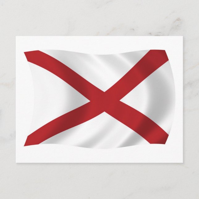 Cartão Postal da Bandeira do Alabama (Frente)