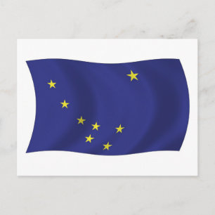 Cartão Postal da Bandeira do Alasca