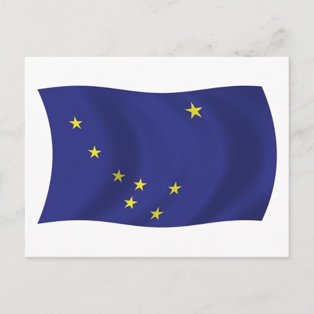 Cartão Postal da Bandeira do Alasca (Frente)