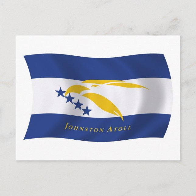 Cartão Postal da Bandeira do Atol Johnston (Frente)