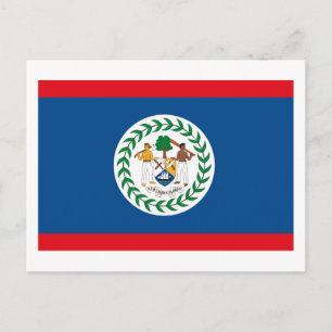 Cartão postal da bandeira do Belize