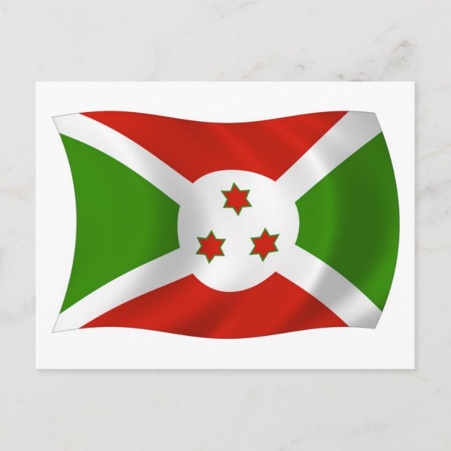 Cartão Postal da Bandeira do Burundi (Frente)