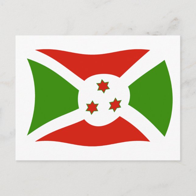 Cartão Postal da Bandeira do Burundi (Frente)